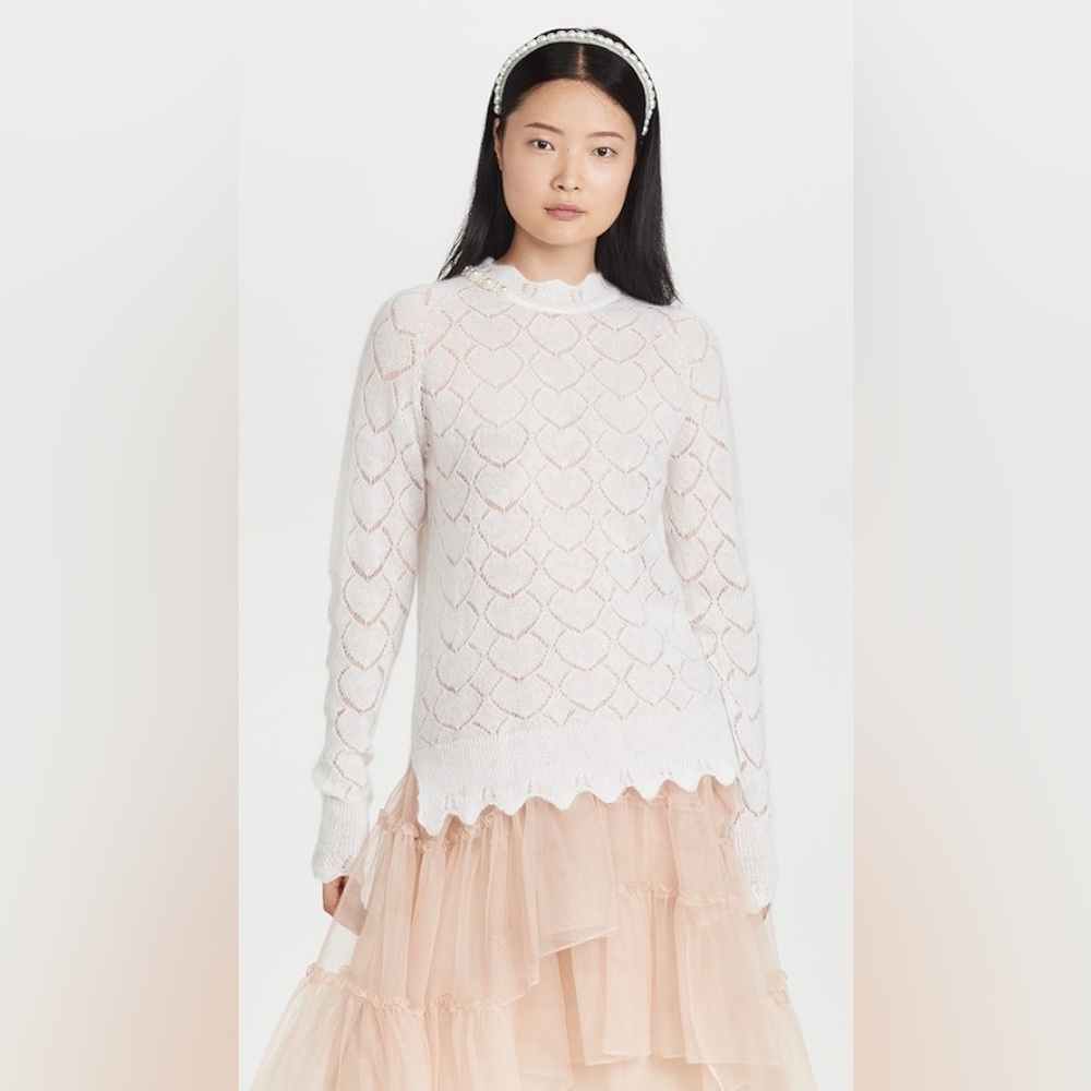 Simone Rocha Heart Knit Sweater NWOT L